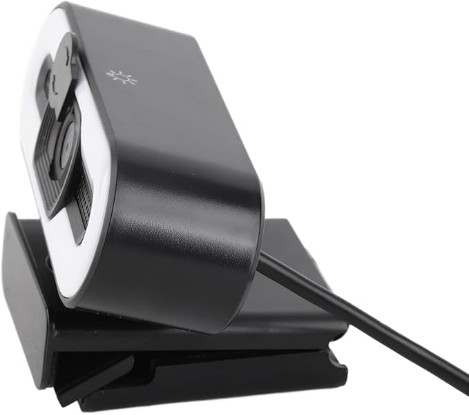 AYNEFY Webcam with Noise Suppression Microphone Live Streaming Webcam 4K 5MP HDR Image Quality Dimmable Lighting Plugandplay for Home Office Streaming