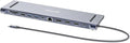 Manhattan USB C Docking Station 2 HDMI 3 Monitor Station 12 in 1 Triple Display Laptop Docking Station with 5Gbps USB-A/C 3.1 USB 2.0 100W PD Ethernet Audio SD/TF Card Slot- 190305