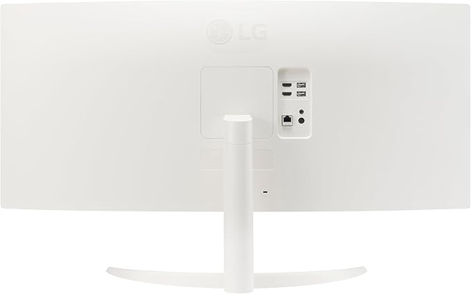 LG 34SR60QC-W 34-inch QHD (3440x1440) Curved Smart Monitor with Streaming UltraWide Screen webOS HDR10 100Hz Built-in Speaker AirPlay2 Screen Share Bluetooth ThinQ App White