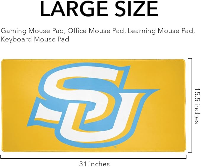 Southern University Primary Logo Large Gaming Mouse Pad Desk Mat with Stitched Edges Non-Slip Base for Gamer Home and Office 31.5 x 15.7