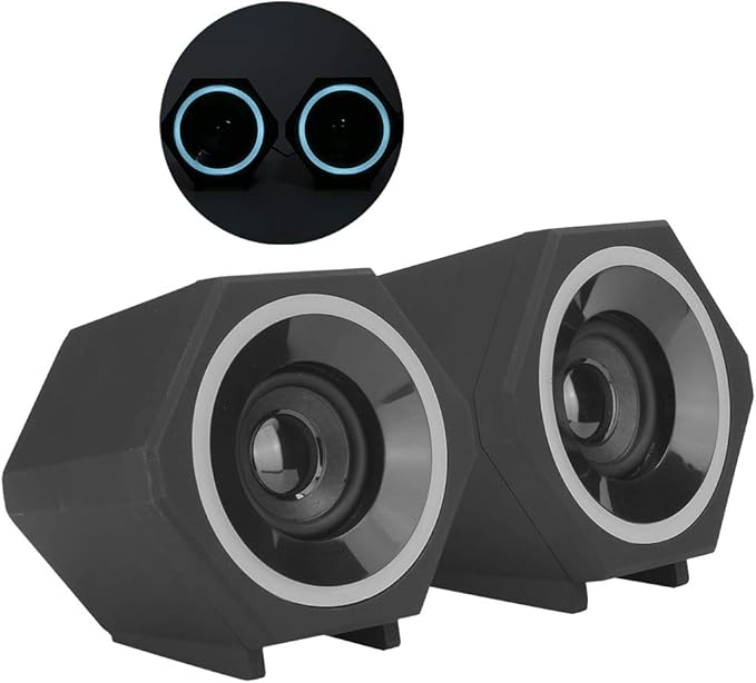 Computer SpeakersClear High Notes Basics Stereo 2.0 SpeakersDelicate Texture Computer Speakers for Desktop Pcfor PC or Laptop