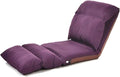 ELEFOCUS Folding Sofa Chair Folding Floor Chair Adjustable Comfortable Foldable Padded Floor Chair(Purple)