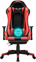 Massage Gaming Chair Ergonomic Racing Office Chair with Lumbar Support Reclining PU Leather Swivel Task Chair(Type 3)