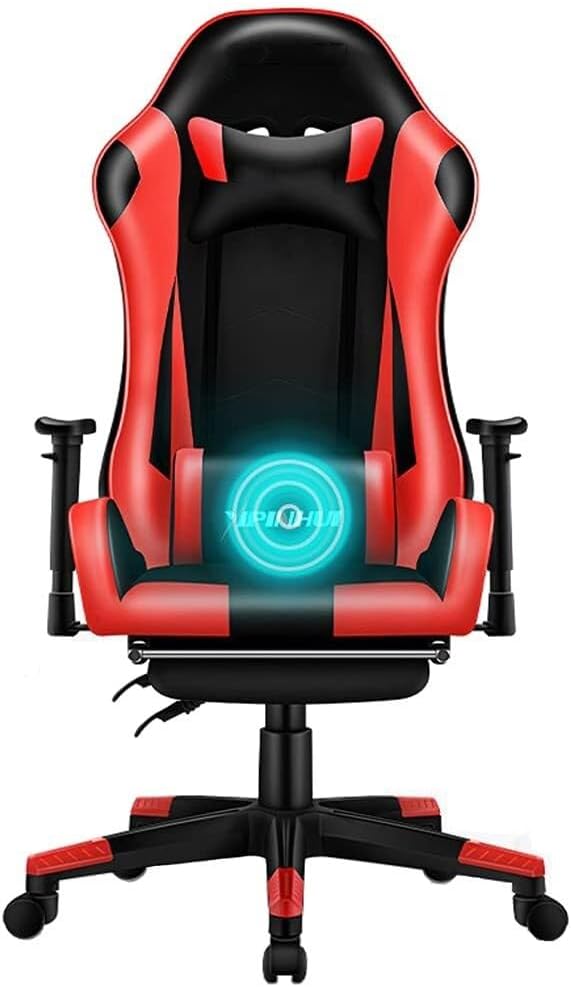 Massage Gaming Chair Ergonomic Racing Office Chair with Lumbar Support Reclining PU Leather Swivel Task Chair(Type 3)