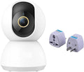 360° Smart Home Security Camera PTZ 2K Webcam 1296P 3 Megapixel AI Human Detection Night Vision Webcam Work(Add AU Adapter)
