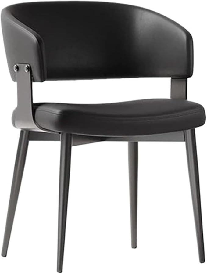 Adjustable Office Computer Chair with Armrest 1pcs Modern Simple Design Comfortable Lounge No Armrests Dining Chair Home Furniture(Black)