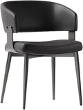 Adjustable Office Computer Chair with Armrest 1pcs Modern Simple Design Comfortable Lounge No Armrests Dining Chair Home Furniture(Black)