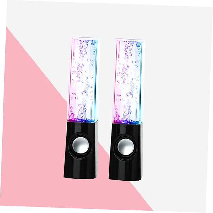 LED Fountain Speakers Colorful Sound Speakers for PC and Laptop Stereo Sound for Parties and Home Use
