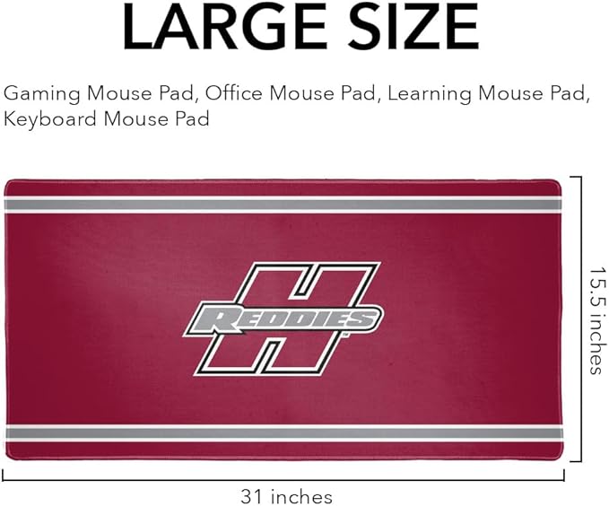 Henderson State University Primary Logo Stripes Large Gaming Mouse Pad with Stitched Edges Non-Slip Base for Gamer Home and Office 31.5 x 15.16