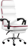 White Swivel Chair Work Chair Computer Chair Home Waist Office Chair Study Room Gaming Chair Game Lift Backrest Boss Seat (Color:Default)
