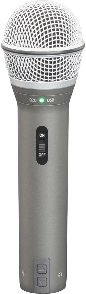 SAMSON Q2U Recording &amp Podcasting Pack | Gray Bundled with Pop Filter + Mic Arm + Microfiber Cleaning Cloth (4 Items)