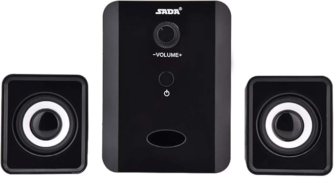 Zerone Computer Speakers Wired Subwoofer Combination Speaker - 3D Stereo Bass Speaker Fits for Computer Laptop TV and Other Audio Devices with USB(Black)