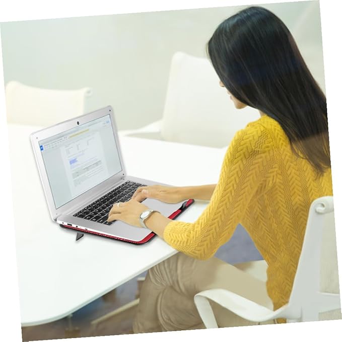 Uonlytech Laptop Cooling Pad Stand with Dual Quiet USB Fans Angles Slip Ergonomic Design for Efficient Heat Reduction and Portable Use