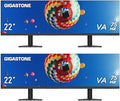 Gigastone 22 inch VA LED Back Light Monitor 4-Pack 75Hz FHD 1920 x 1080 1080P 178° Wide View Frameless Computer Monitor 4ms Eye Care Technology Ergonomic Tilt VESA Mount HDMI VGA