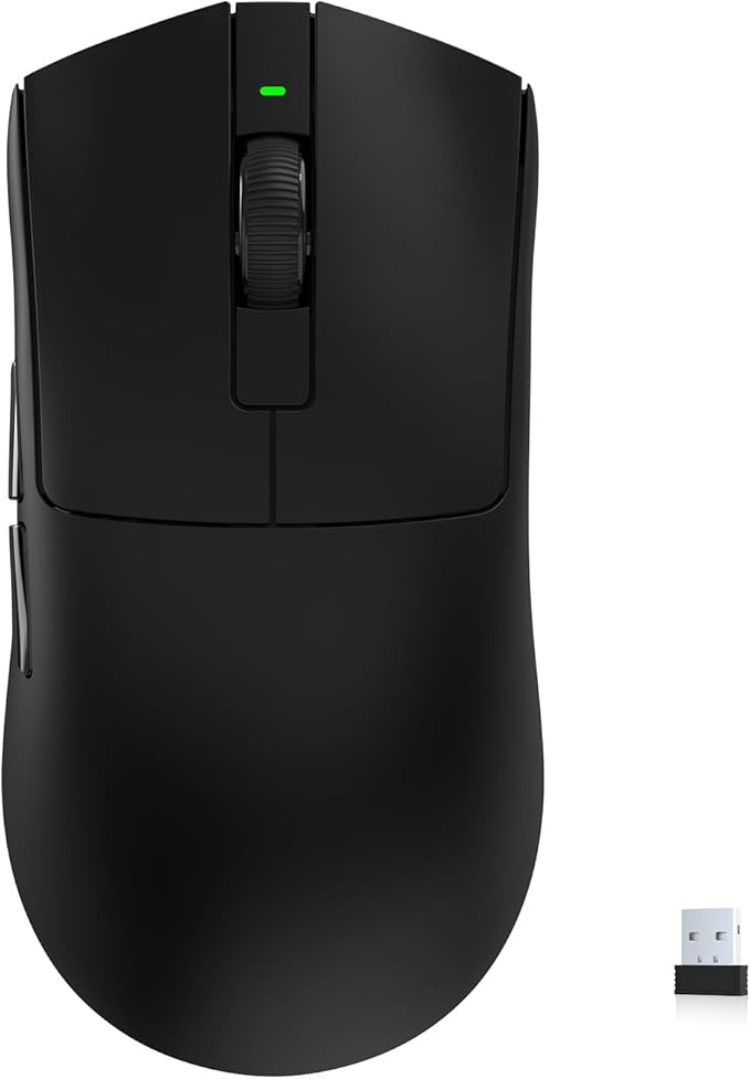 KYSONA Jupiter SE Wireless Gaming Mouse 24000 DPI Optical Sensor Ultralight 49G 300 Hr Battery Life 5 Programmable Buttons for PC/Mac/Laptop Black
