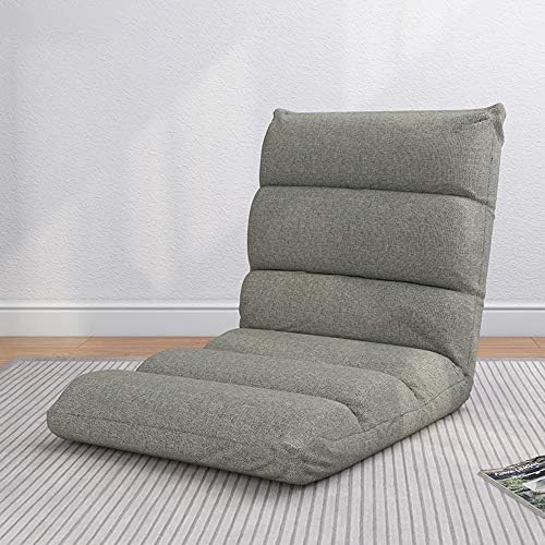 BTZHY Floor Chair Floor Chair Lazy Sofa Removable and Washable Foldable Meditation Chair with Backrest 5 Gears Freely Adjustable Single-Story Chair for Balcony Bedroom (Color : Gray)