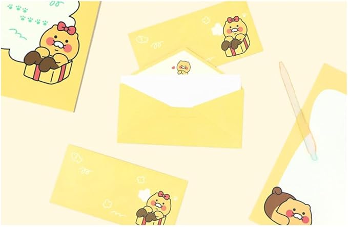 Kakao Choonsik Mouse Pad Wrist Rest Gel Type and Letter Writing Set