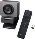 OBSBOT Meet SE 1080P 100FPS Webcam &amp Remote Combo. AI Framing Streaming Camera with 1/2.8 Sensor Beauty Mode Gesture Control Staggered HDR Web Camera for Desktop Computer Laptop Meeting.
