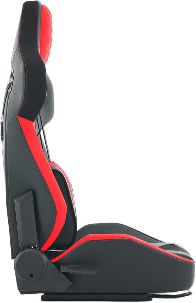 Universal PVC Bucket Style Reclinable Sport PU Leather Simulator Racing Seat with Adjustable Lock Slide