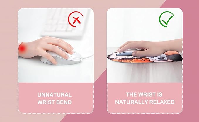 3D Mouse Pad Oppai Mousepad with Soft Gel Wrist Rest Anime Manga Gaming Boob pad Anti-Slip Mouse Mat （Yoruich 30）