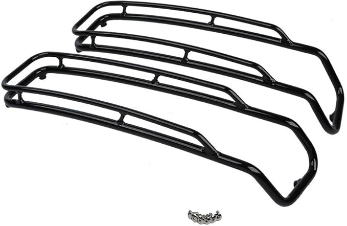 Black Top Hard Saddlebags Lids Rack Rail Guards Iron for Electra for Road for Road King for Street for Super for Tour for Tri