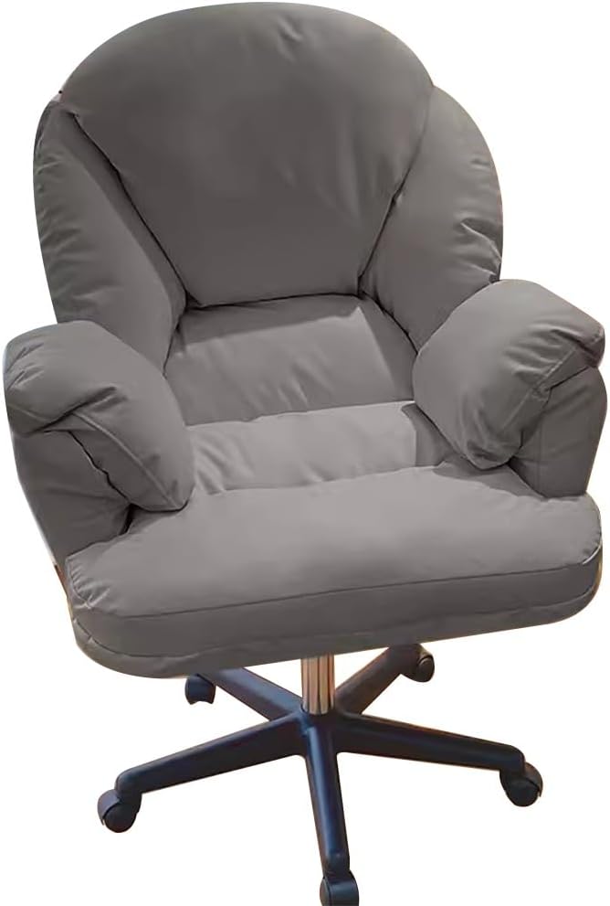 Lazy Sofa Swivel Video Game Chairs Gaming Chair Ergonomic Office Chair Comfortable Desk Chairs Study Backrest Chair Liftable Anchor Seat for Bedroom Balcony (Color : Gray A)