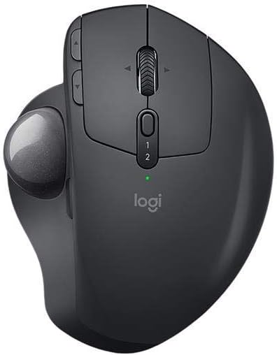 Logitech MX Ergo Plus Wireless Trackball Mouse 2048 dpi Optical Sensor 8 Buttons 4-Way Scroll Wheel 910-005178 (Renewed)