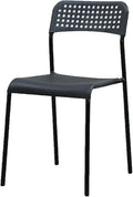 Mlaea Computer Racing Gaming Chair Office Conference Reception Chair with Backrest TV Station Lounge Laboratory Chair 40 * 48 * 78CM(Color:Black)