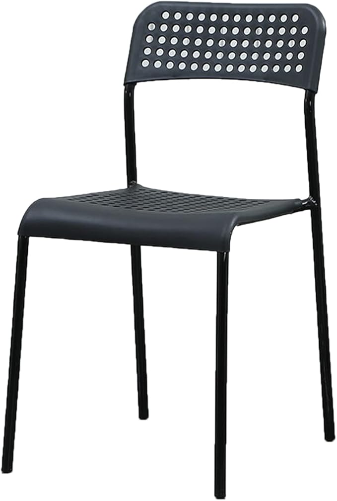 Mlaea Computer Racing Gaming Chair Office Conference Reception Chair with Backrest TV Station Lounge Laboratory Chair 40 * 48 * 78CM(Color:Black)