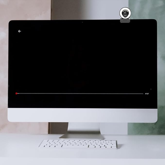4k Auto-Focusing USB Live Webcam with Built-in Mic and Fill Light for Streaming and Video Conferencing Computer Camera for Online Meetings and Vlogging