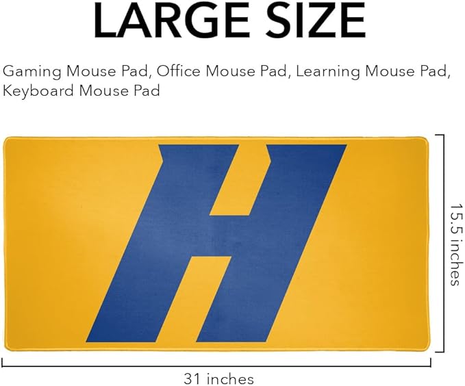 Hofstra University Pride Primary Logo Large Gaming Mouse Pad Desk Mat with Stitched Edges Non-Slip Base for Gamer Home and Office 31.5 x 15.7