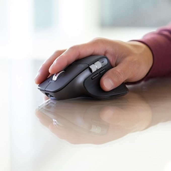Logitech MX Master 3S for Business Wireless Mouse with Quiet Clicks 8K DPI Secured Logi Bolt USB Receiver Bluetooth USB-C Charging MagSpeed Scrolling Windows/Mac/Chrome/Linux - Graphite