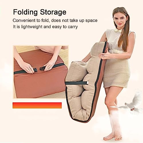 Floor Chairs with Pillow for AdultsFloor Gaming Chair with 3 Position Adjustable Head、Back and Knee SupportNo Assembly Folding Lazy Sofa Chair for GamingSleepingReading