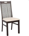 Adjustable Office Computer Chair with Armrest 1pcs Dark Brown Wood Dining Chairs with Spindle Slat High Back Upholstered Seat