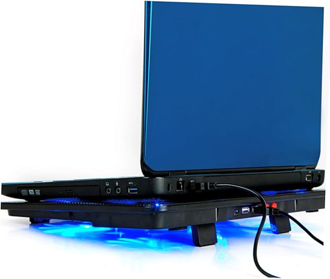 HOMSFOU Laptop Cooling Pad Ultra-Quiet Fans for Gaming and Office Use Versatile Cooler Stand for Optimal Performance Black