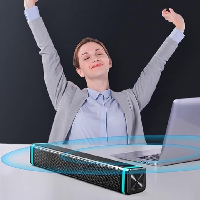 Computer Speaker Desktop Home Laptop Wired Speaker Long Speaker Light Speaker