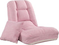 ELEFOCUS 5-Position Indoor Adjustable Floor Chair for Reading Folding Floor Gaming Chair with Back Support(/Pink)