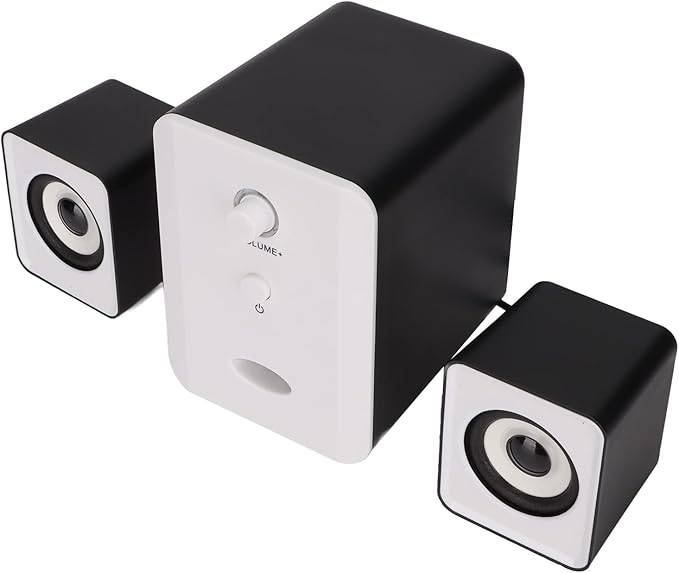 aqxreight USB Powered Desktop Speakers Computer Speakers with Subwoofer for PC Laptop Tablet Desktop Version Black White USB Powered Desktop SpeakerUSB Powered SpeakerComputer SpeakerUSB