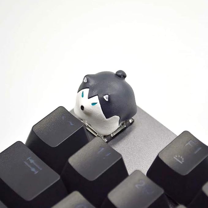 Husky Samoyed Alaska Design Colorful Resin Keycaps for Cherry Mx Switch Mechanical Gaming Keyboard Yellow White Brown Grey Color (Keycaps5)