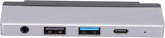 5 in 1 USB3.0 Hub Docking Station with Type C to for iOS Tablet Pro 18 20 Supports 4K 60Hz Display 60W PD Charging 3.5mm Audio