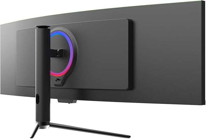 GAMEPOWER DQ49 inch Curved Ultrawide Gaming Monitor 1Ms 120Hz Refresh Rate 32:9 DQHD 5K 5120x1440p R1800 99% sRGB HDR400 DisplayPort HDMI FreeSync Gsync Height - Tilt Adjustable