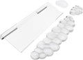 Acrylic Transparent Computer Keyboard Stand with Gel Cloud Keyboard and Mouse Wrist Rest Ergonomic Tilting 3-in-1 Set Relieves Painful Typing for Office/Computer/Laptop/Gaming
