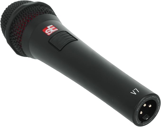 Audiosavings SE Electronics Handheld Dynamic Microphones with Push-to-Talk Switch and Supercardioid Pattern and Mic Clips for Secure Mounting 2-Piece