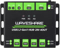 Industrial Grade USB 3.2 HUB Switchable Dual Hosts Multi Protections Extending 4X USB Ports 2 in 4 Out Multi OS