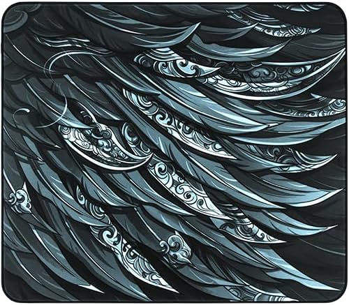 Mouse Pads EspTiger Po Ying (480 x 400 x 4mm) Standard Size Balance Precise Accuracy Control Smooth Large Cloth Gaming Mousepad - Black Wing Armor Design