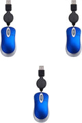 Veemoon 3pcs Mini Retractable USB Mouse Ultra Compact Laptop Mouse Portable Wiredmouse for PC Laptop Computer Home Office Outdoor Travel - Plug &ampAmp Play Corded Silent