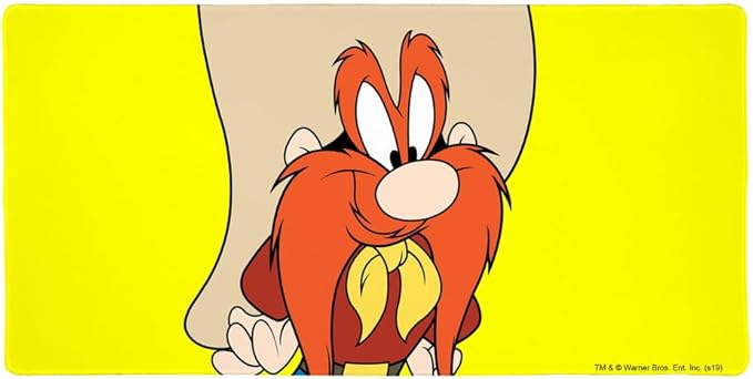 Looney Tunes Yosemite Sam Large Gaming Mouse Pad Desk Mat with Stitched Edges Non-Slip Base for Gamer Home and Office 31.5 x 15.7