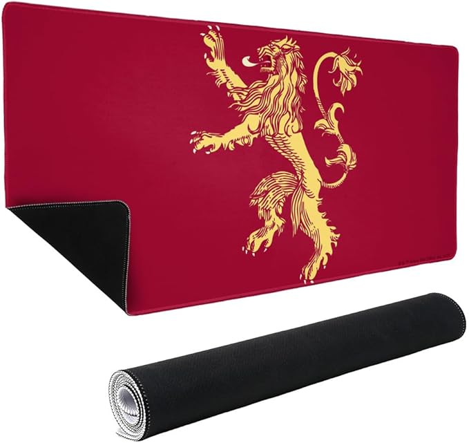 Game of Thrones Lanister Sigil Large Gaming Mouse Pad Desk Mat with Stitched Edges Non-Slip Base for Gamer Home and Office 31.5 x 15.7