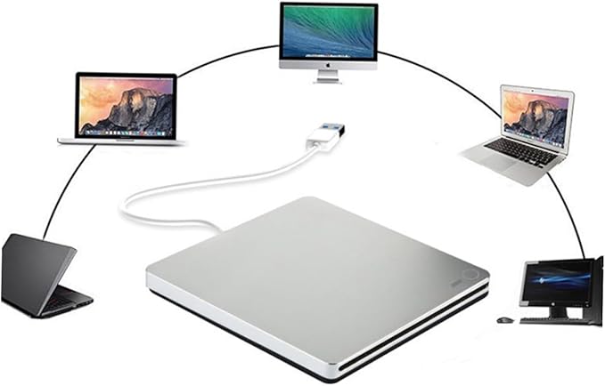 ARTIBETTER Type-c External DVD Burner Slim Portable DVD for Use Lightweight Suction Design Compatible with Windows and