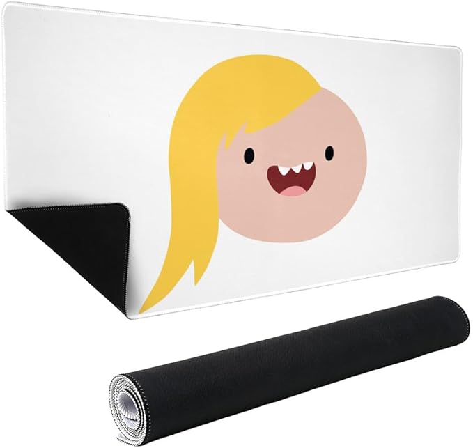 Adventure Time Fionna Head Large Gaming Mouse Pad Desk Mat with Stitched Edges Non-Slip Base for Gamer Home and Office 31.5 x 15.7
